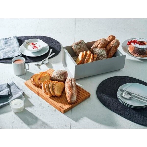 Alessi Brotkasten Mattina Warm Grey 2 Alessi Brotkasten Mattina Warm Grey – Bild 2