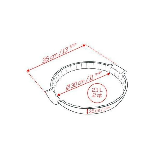 Peugeot Tarteform 30 Cm Appolia Ecru 2 Peugeot Tarteform 30 Cm Appolia Ecru – Bild 2